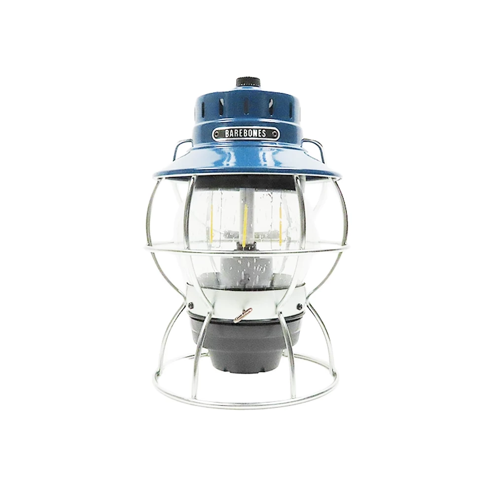 Barebones Railroad Lantern Ocean Blue 3 Barebones Railroad Lantern Ocean Blue