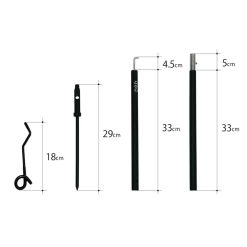DoD Lantern Stand Set RX -Online Camping Supplies LP1 753 BK 4
