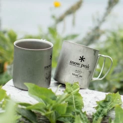 Snow Peak Titanium Double Wall Cup 450ml -Online Camping Supplies LP 450