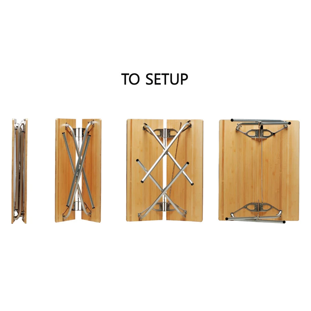 Snow Peak Single Action Table Long, Bamboo Top 7 Snow Peak Single Action Table Long, Bamboo Top - Image 5