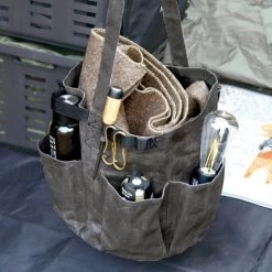 Post General Waxed Canvas Tool Bag Round - Grey 16 Post General Waxed Canvas Tool Bag Round - Grey -Online Camping Supplies Life 01 2de3a681 f379 4153 b635 c97080822208