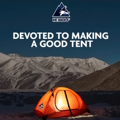 Hewolf 2 Person Double Layer Aluminum Pole Tent -Online Camping Supplies MON 1595 GRN 11