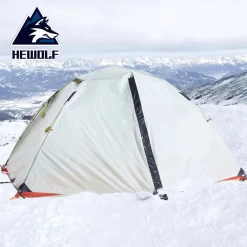 Hewolf 2 Person Double Layer Aluminum Pole Tent -Online Camping Supplies MON 1595 GRN 12