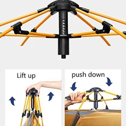 Hewolf 3-5 Person Automatic System Large Outdoor Camping Tent -Online Camping Supplies MON 1789 BLU 3