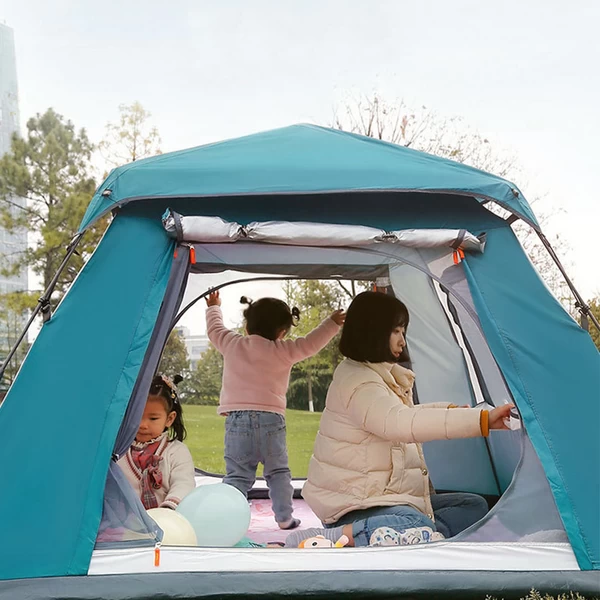 Hewolf Auto 4 Person Tent Teal 4 Hewolf Auto 4 Person Tent Teal - Image 2