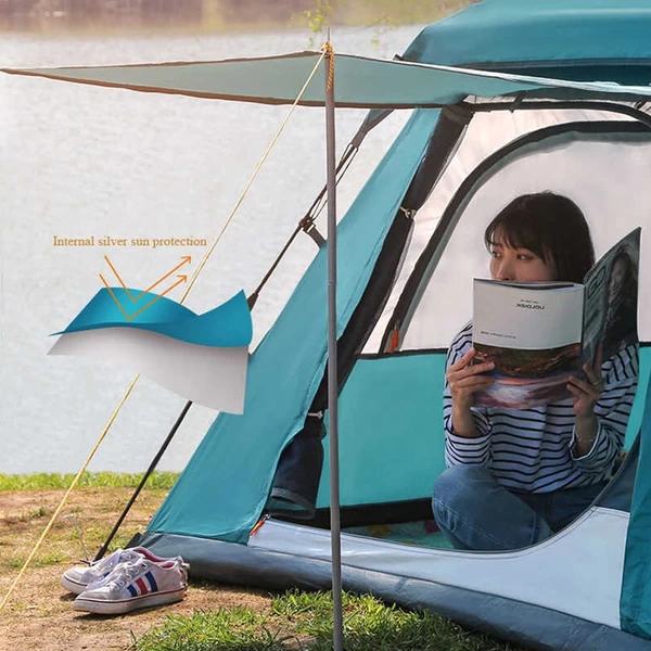 Hewolf Auto 4 Person Tent Teal 6 Hewolf Auto 4 Person Tent Teal - Image 4