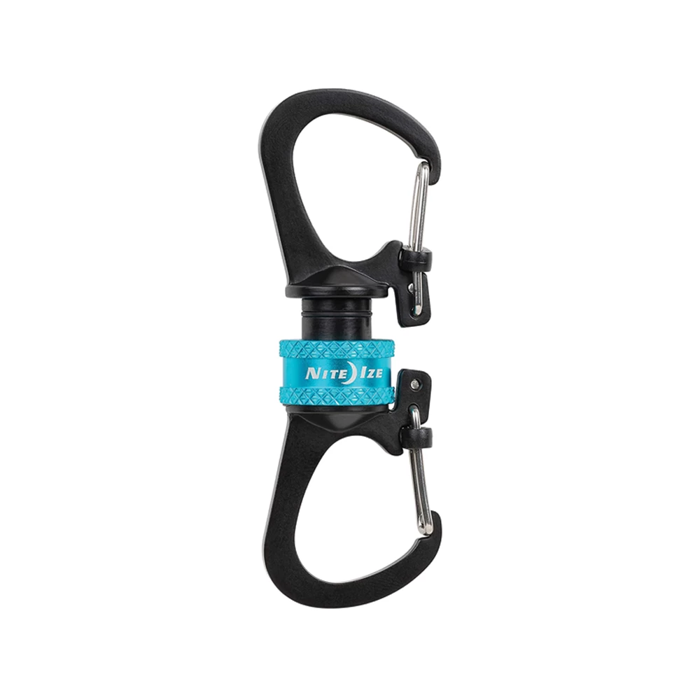 Nite Ize SlideLock® 360° Magnetic Locking Dual Carabiner - Blue 3 Nite Ize SlideLock® 360° Magnetic Locking Dual Carabiner - Blue
