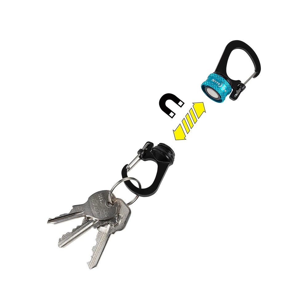 Nite Ize SlideLock® 360° Magnetic Locking Dual Carabiner - Blue 5 Nite Ize SlideLock® 360° Magnetic Locking Dual Carabiner - Blue - Image 3