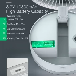 P10 Folding Retractable Camping Fan - White -Online Camping Supplies P10 10 600x600 c34dc6c3 537e 4a69 a06a cc2971177e45