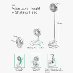 P10 Folding Retractable Camping Fan - White -Online Camping Supplies P10 8 600x600 38f0fc03 66f0 4e03 bba0 337f0df8c726