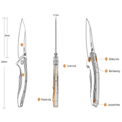Ruike P841-L Table Knife -Online Camping Supplies P841 L 10