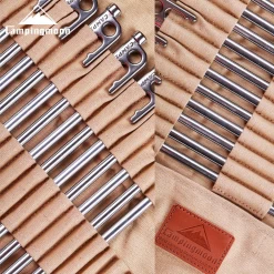 Campingmoon Stainless Steel Tent Pegs Silver 24 Campingmoon Stainless Steel Tent Pegs Silver -Online Camping Supplies R26 8 6