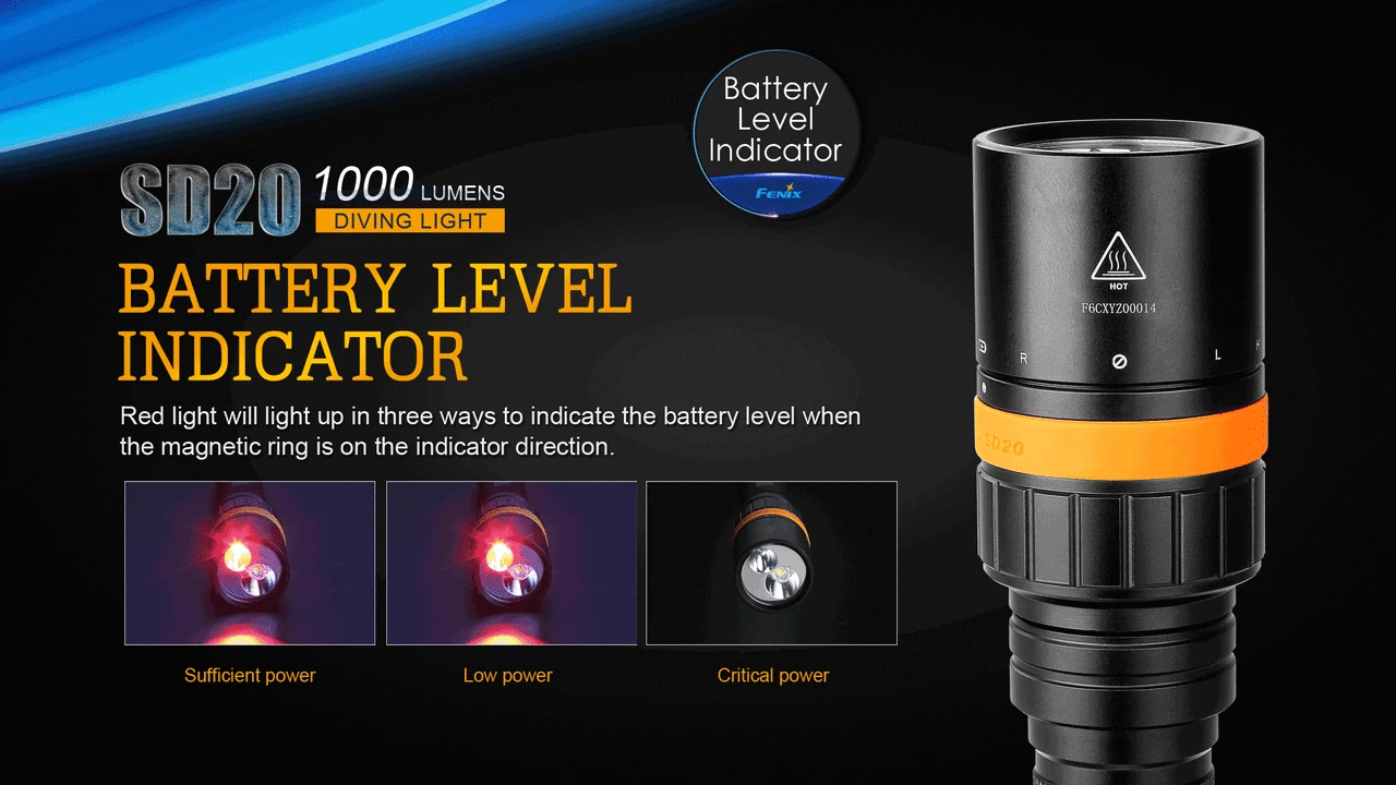 Fenix SD20 LED Diving Light 12 Fenix SD20 LED Diving Light - Image 10