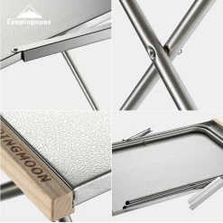 Campingmoon Bonfire Foldable Table -Online Camping Supplies T 380 1T 5