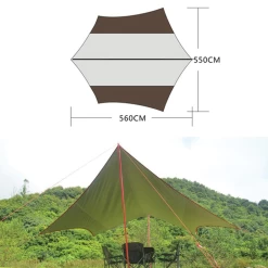 Vidalido Butterfly Tarp L - Tan -Online Camping Supplies TP 500 1