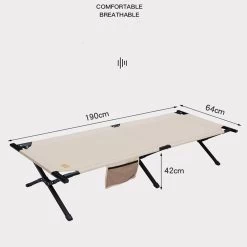 Adventurer Tanxianzhe Portable Campbed Khaki 8 Adventurer Tanxianzhe Portable Campbed Khaki -Online Camping Supplies TXZ 0524 04