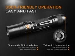 Fenix UC35 V2.0 XP-L HI V3 USB Rechargeable LED Flashlight -Online Camping Supplies UC35 V2 flashlight Switches