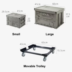 Shimoyama Moving Wheels For Large Collapsible Storage Box -Online Camping Supplies box 11