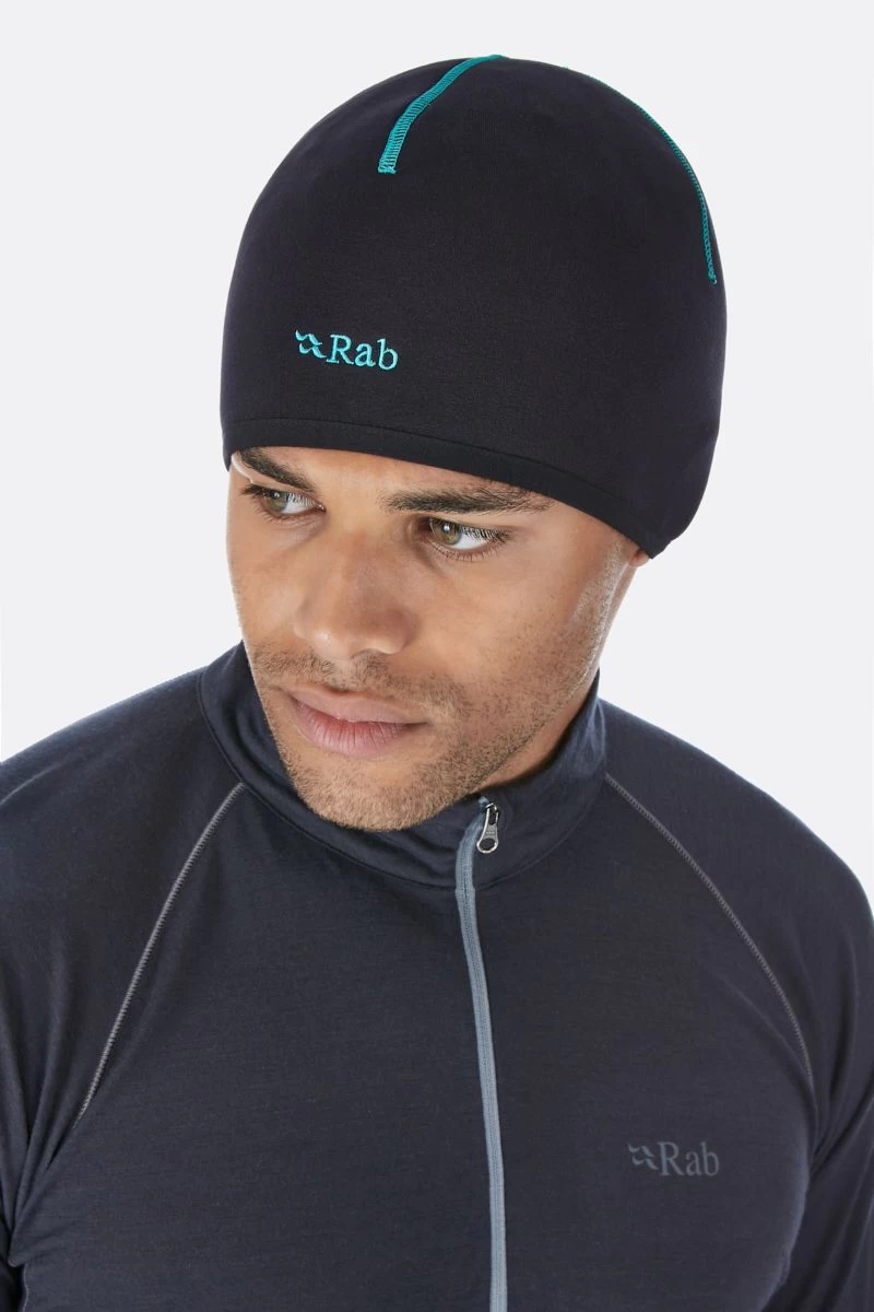 Rab Powerstretch Beanie - Black/Red Logo 5 Rab Powerstretch Beanie - Black/Red Logo - Image 3