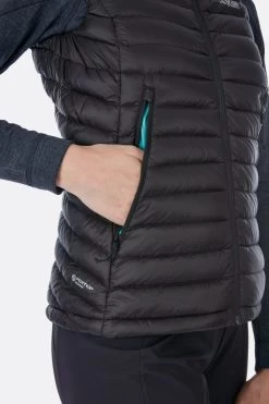 Rab Microlight Vest Women's Black/Seaglass 11 Rab Microlight Vest Women's Black/Seaglass -Online Camping Supplies qda 97 pic04