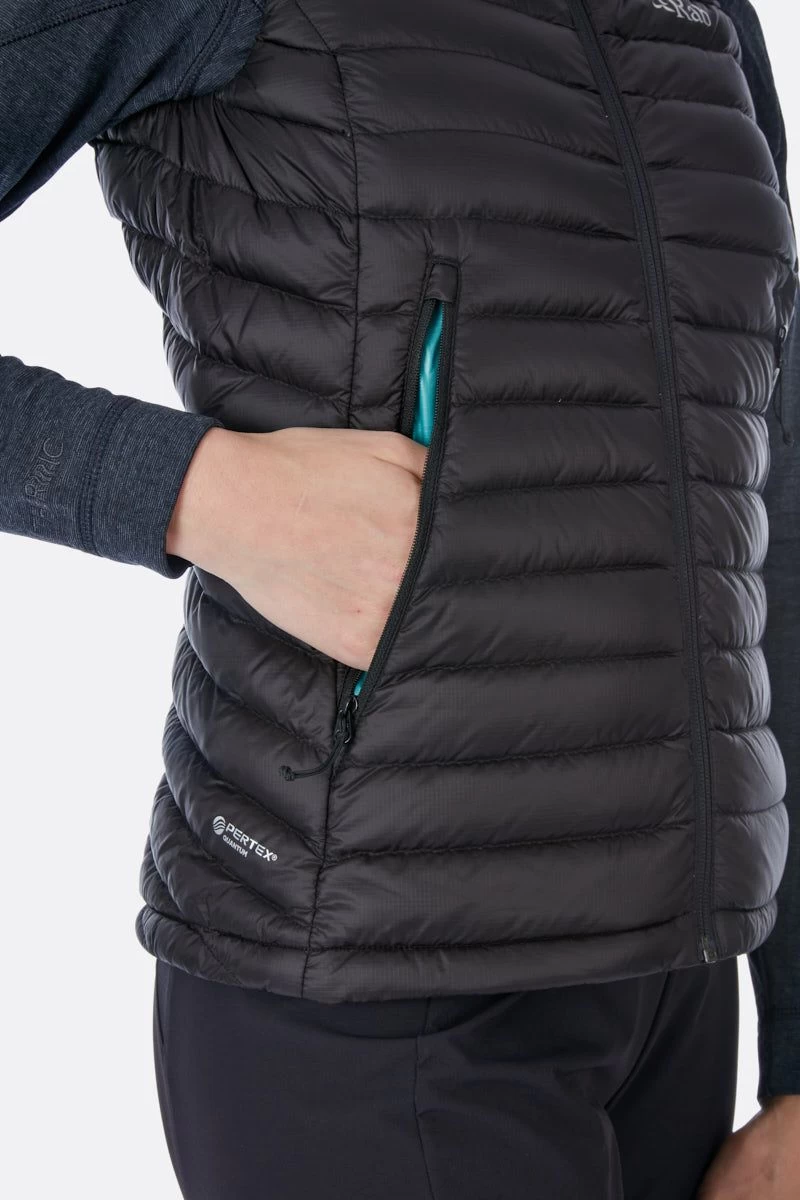 Rab Microlight Vest Women's Black/Seaglass 5 Rab Microlight Vest Women's Black/Seaglass - Image 3