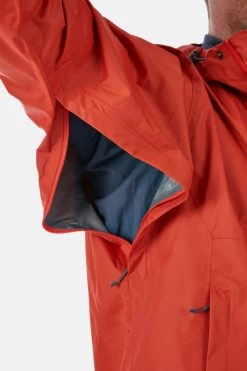 Rab Downpour Jacket - Firecracker -Online Camping Supplies qwf 61 pic05