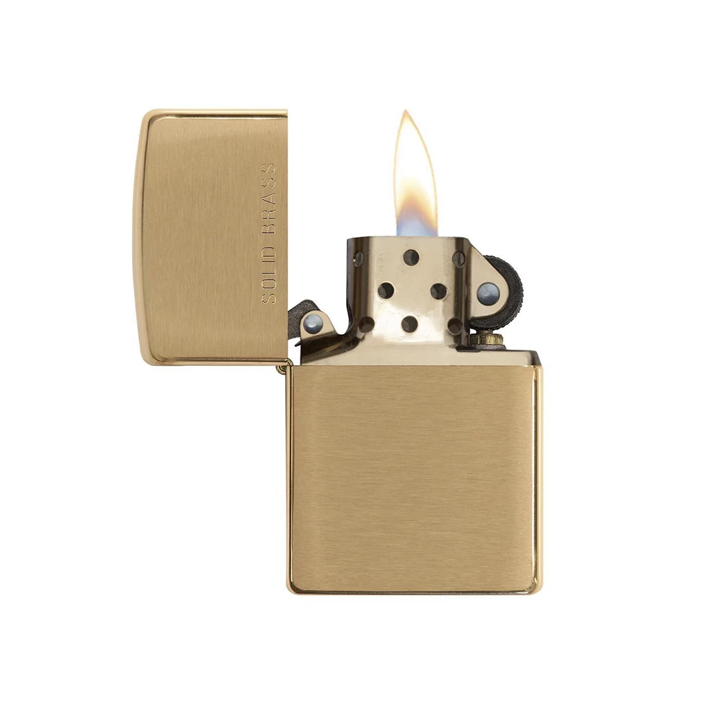 Zippo 204 Brushed Solid Brass - Refillable Windproof Lighter 5 Zippo 204 Brushed Solid Brass - Refillable Windproof Lighter - Image 3