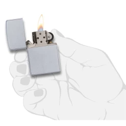 Zippo 205 Classic Satin Chrome - Refillable Windproof Lighter -Online Camping Supplies zippo 205 1