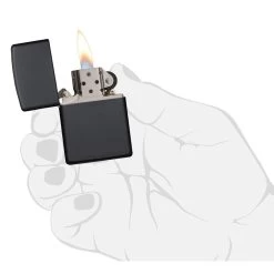 Zippo 218 Classic Matte Black - Refillable Windproof Lighter -Online Camping Supplies zippo 218 3