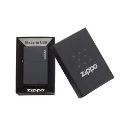 Zippo 218ZL Black Matte With Zippo Logo - Refillable Windproof Lighter -Online Camping Supplies zippo 218zl 4