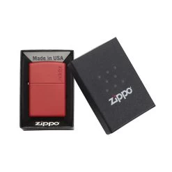 Zippo 233ZL Red Matte With Zippo Logo - Refillable Windproof Lighter -Online Camping Supplies zippo 233zl 4