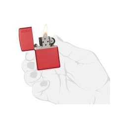 Zippo 233ZL Red Matte With Zippo Logo - Refillable Windproof Lighter -Online Camping Supplies zippo 233zl 5