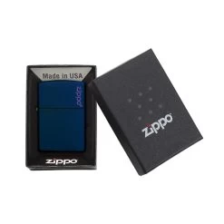 Zippo 239ZL Navy Matte With Zippo Logo - Refillable Windproof Lighter -Online Camping Supplies zippo 239ZL 4