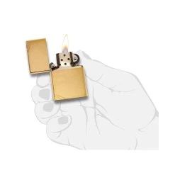 Zippo 240 Brushed Brass Vintage With Slashes -Online Camping Supplies zippo 240 5