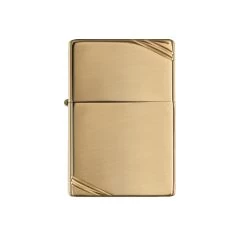Zippo 270 High Polish Brass Vintage With Slashes - Refillable Windproof Lighter