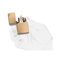 Zippo 270 High Polish Brass Vintage With Slashes - Refillable Windproof Lighter -Online Camping Supplies zippo 270 6